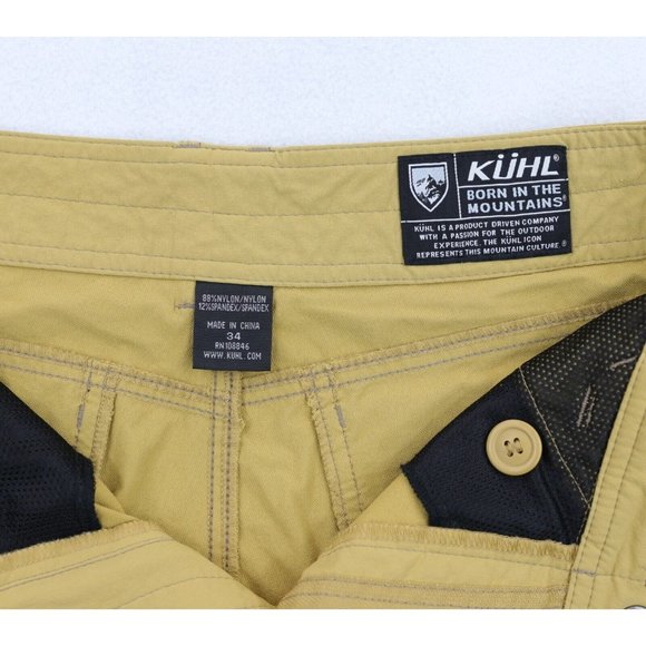 Kuhl Renegade Shorts Men's 32 Dark Khaki Nylon Blend Hybrid Hiking Cargo - Picture 6 of 8
